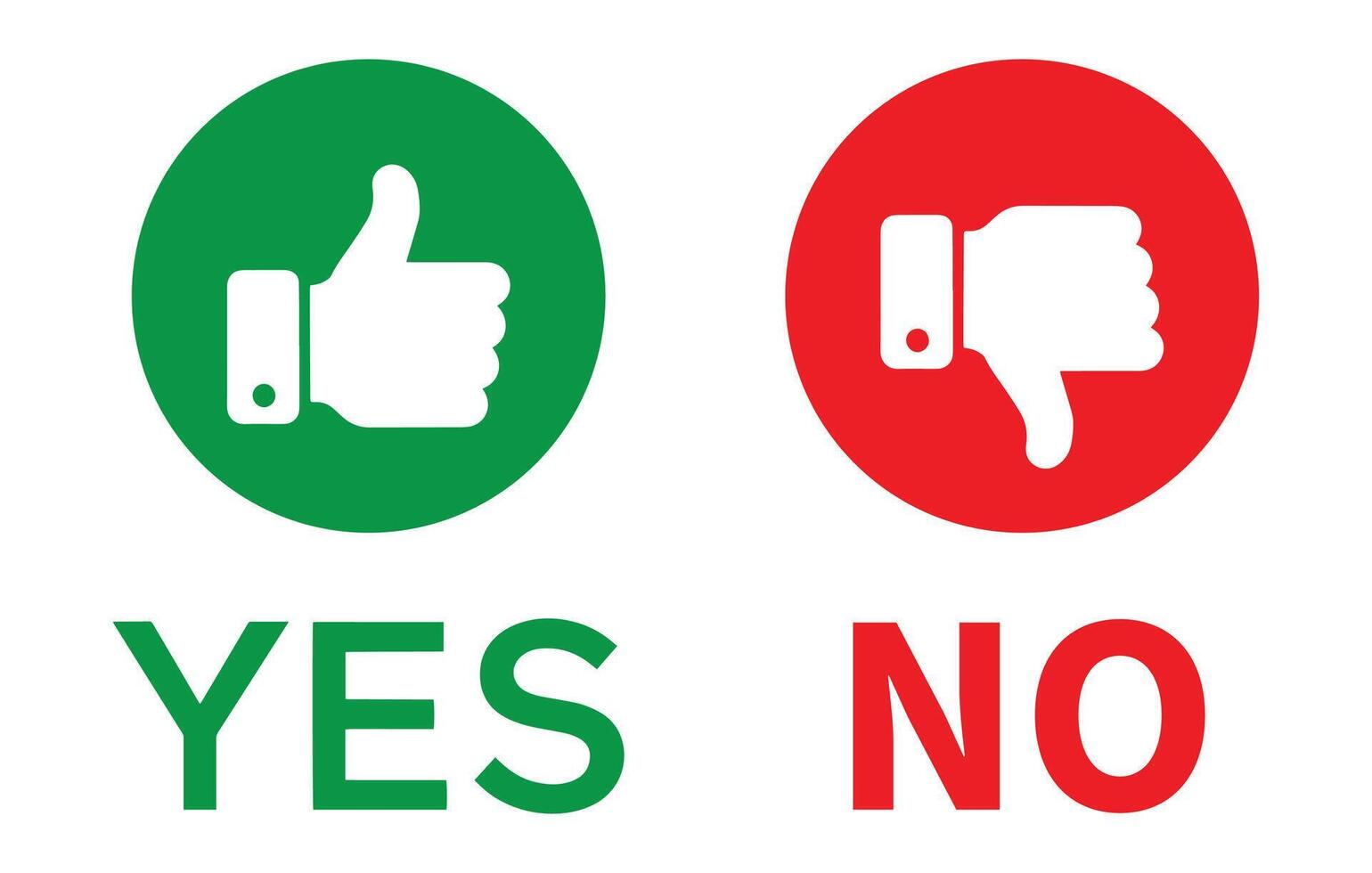 Thumb up and thumb down Like and dislike icons Yes or no choice Agree and disagree sign vector