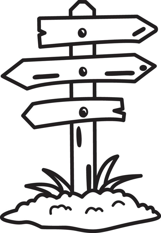 A sketchy icon of a signboard vector