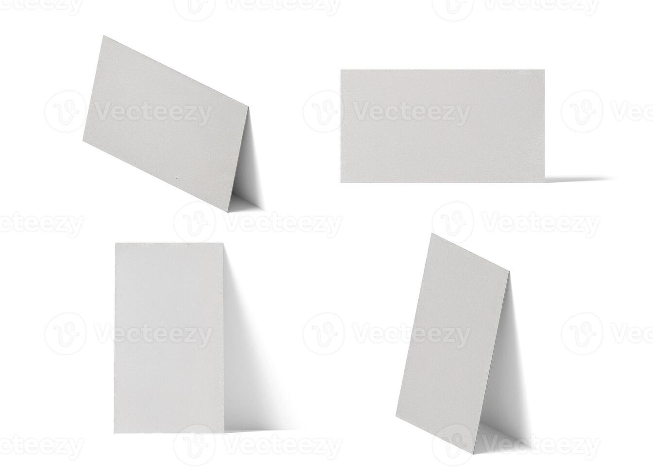 Template of business card or namecard blank mockup in different angle photo