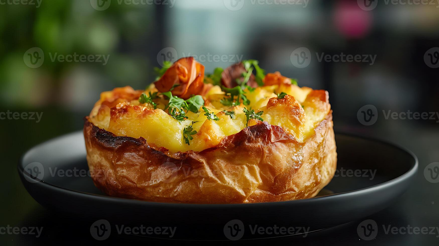 Yorkshire puddings on a platter, top view 3 photo