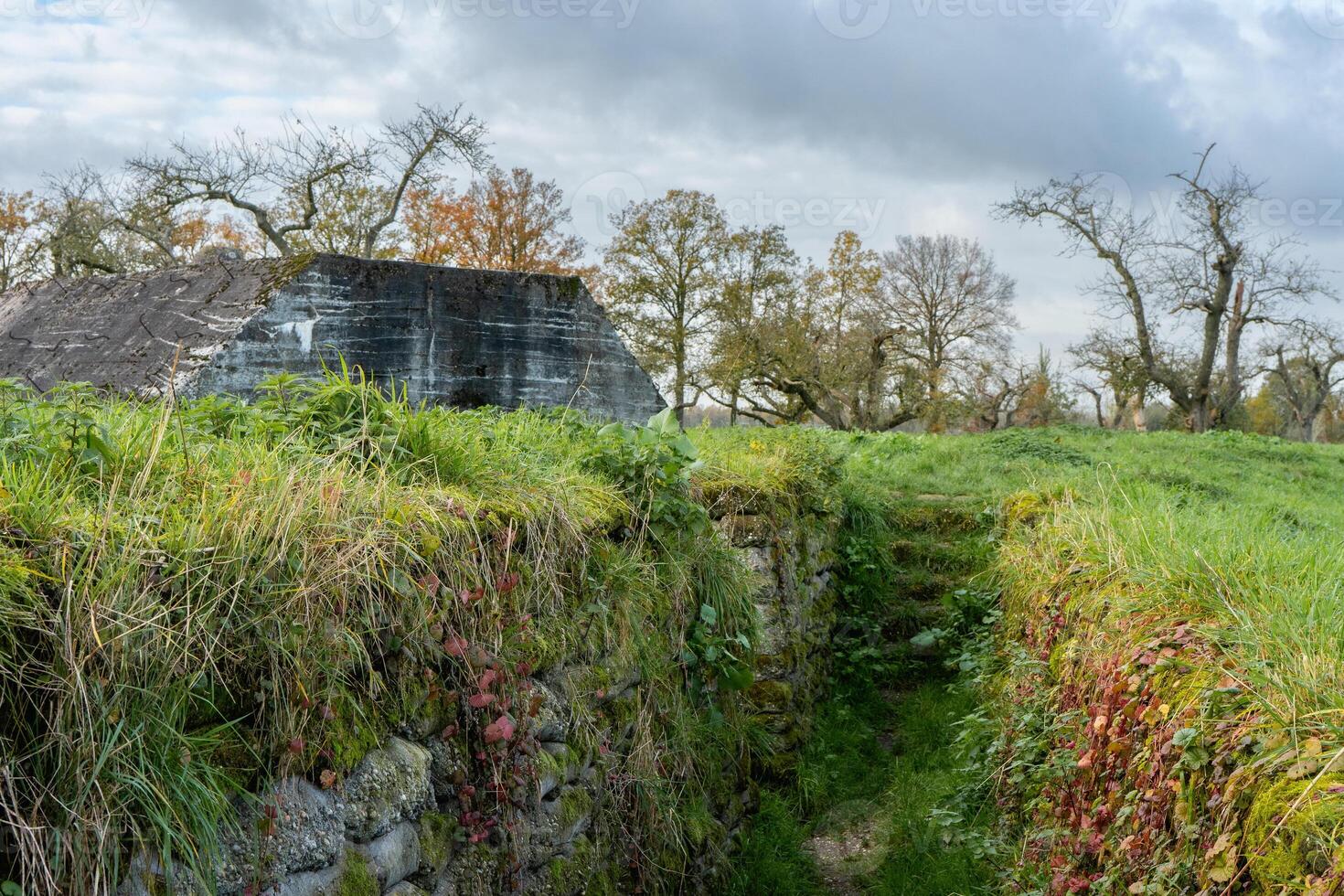 Historic bunkers at Schalkwijk, The Netherlands. photo