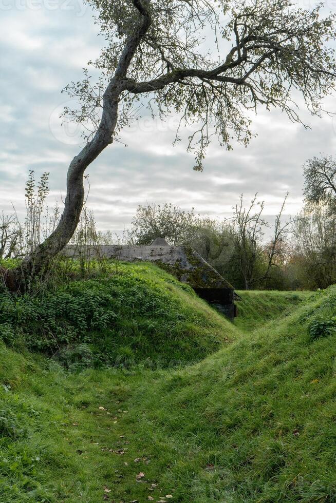 Historic bunkers at Schalkwijk, The Netherlands. photo