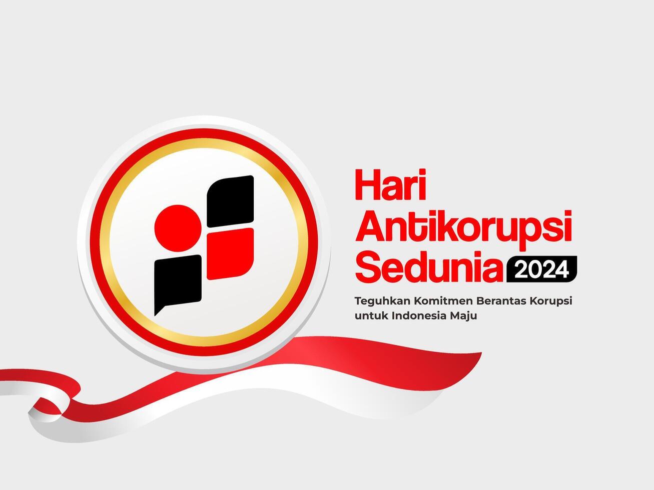 world anti corruption day commemoration design hakordia 2024 vector