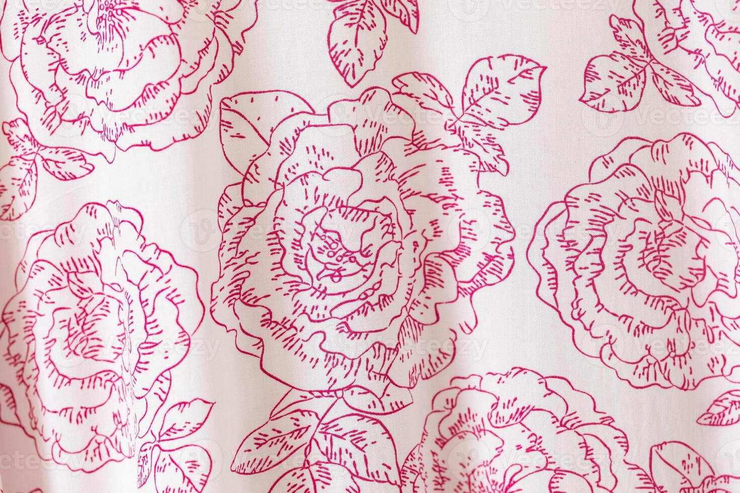 Print of floral on fabric photo