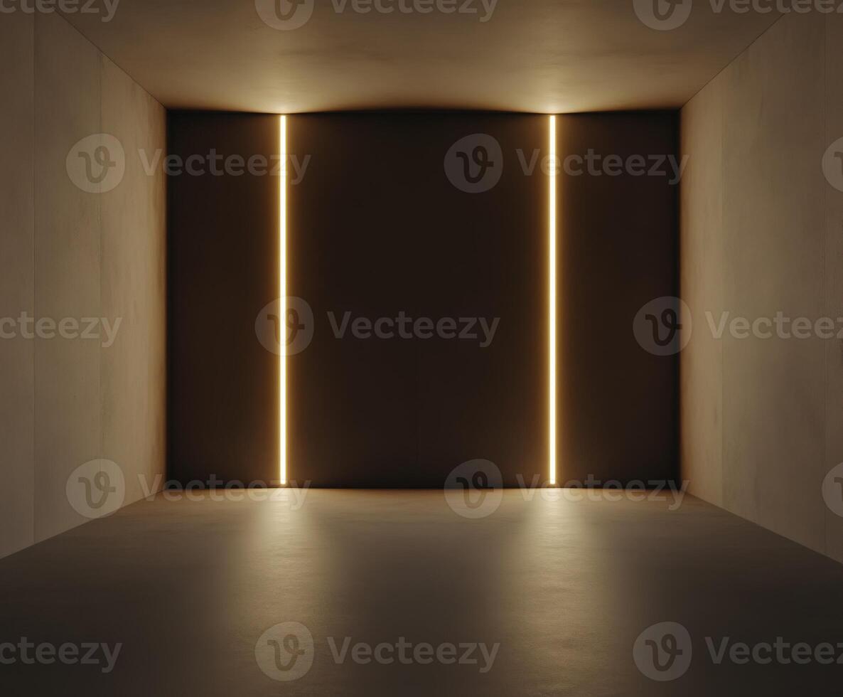 Simple interior space with subtle lighting design photo