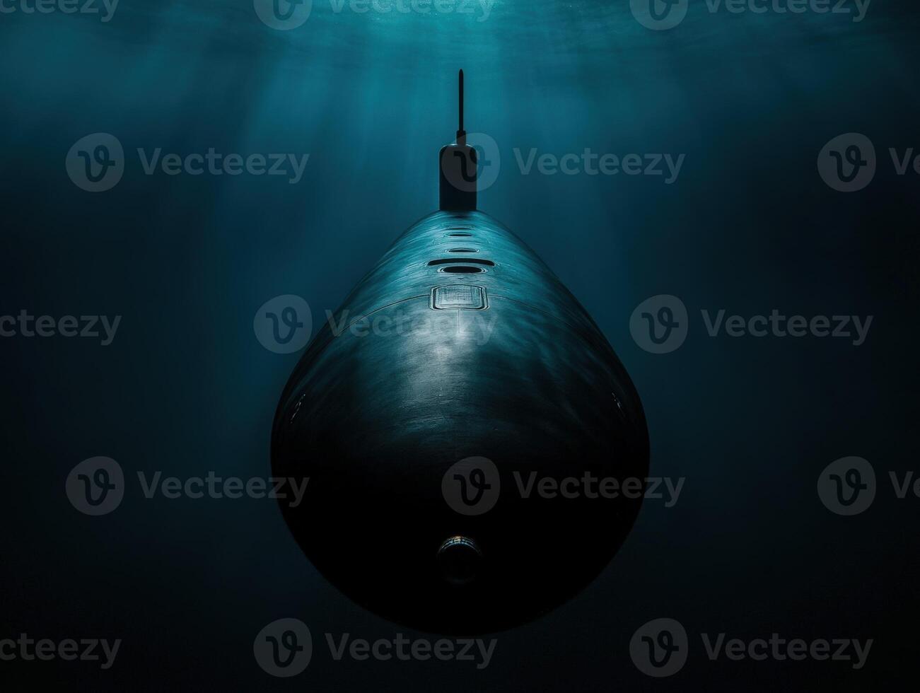 Submarine exploring the depths of the ocean photo