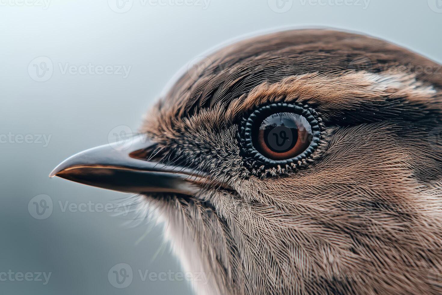 Close-up of a robin showcasing detailed feathery textures photo