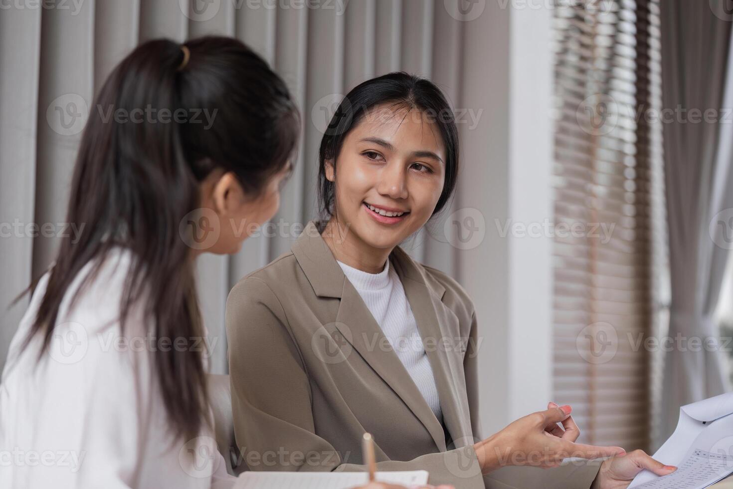 Businessman Leading a Productive Meeting with Employees, Offering Strategic Advice and Guidance for Business Growth and Success photo