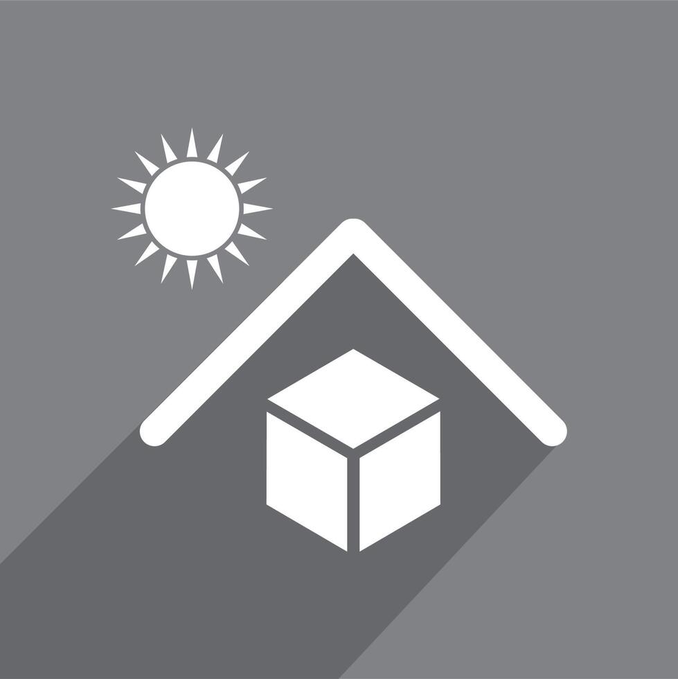 keep away from the hot sun icon vector