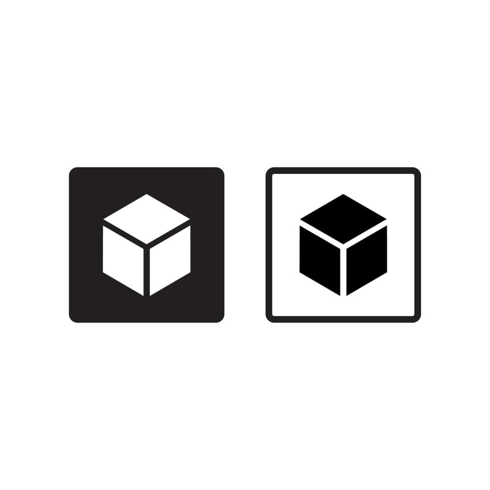 box icon , cube icon vector
