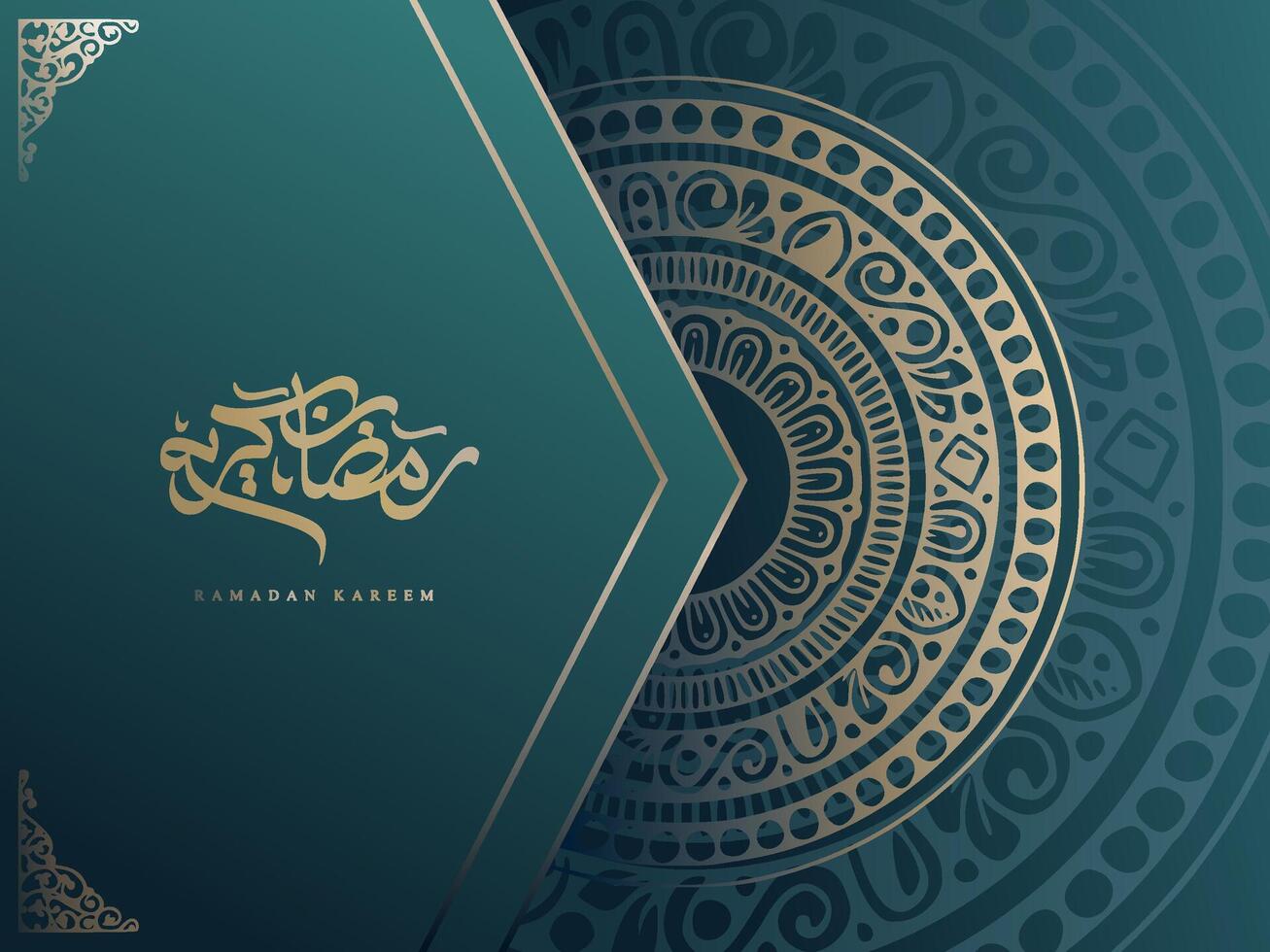 ramadan kareem arabic calligraphy with Luxury mandala background vector