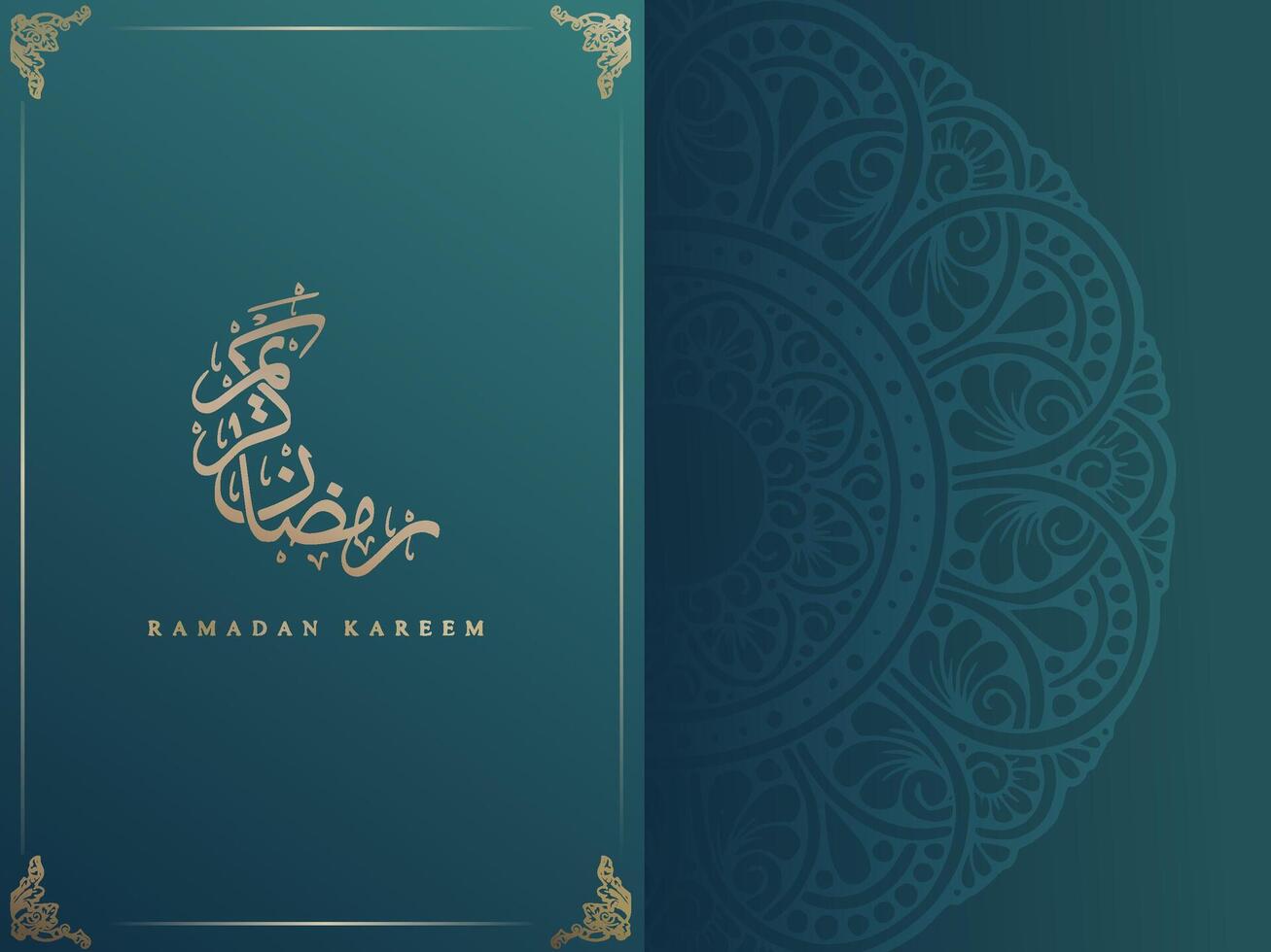 ramadan kareem arabic calligraphy background vector