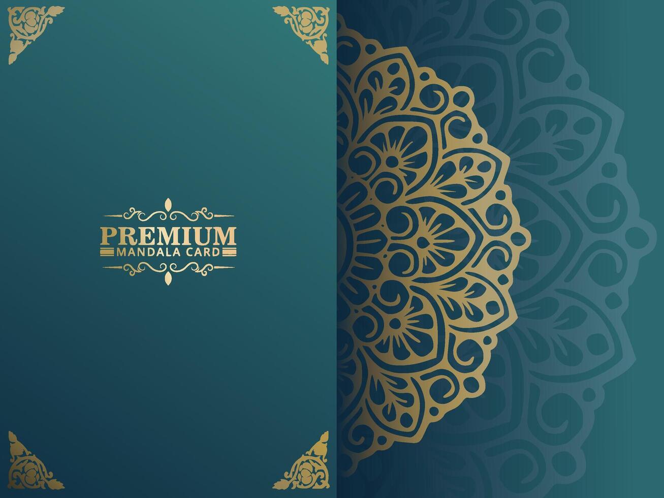 premium mandala luxury card template and background vector