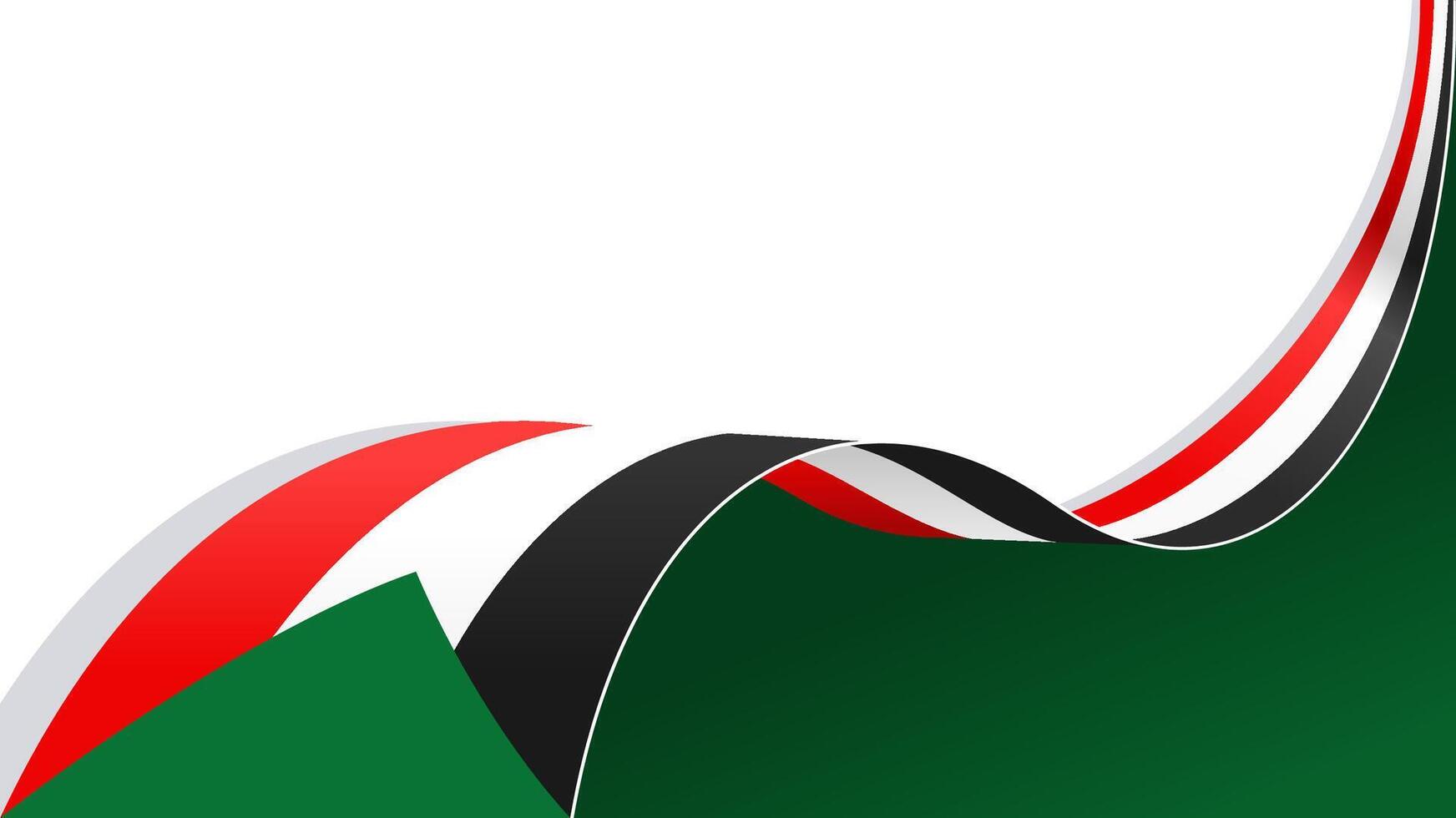 waving sudan flag background with copy space for text. sudan independence day vector