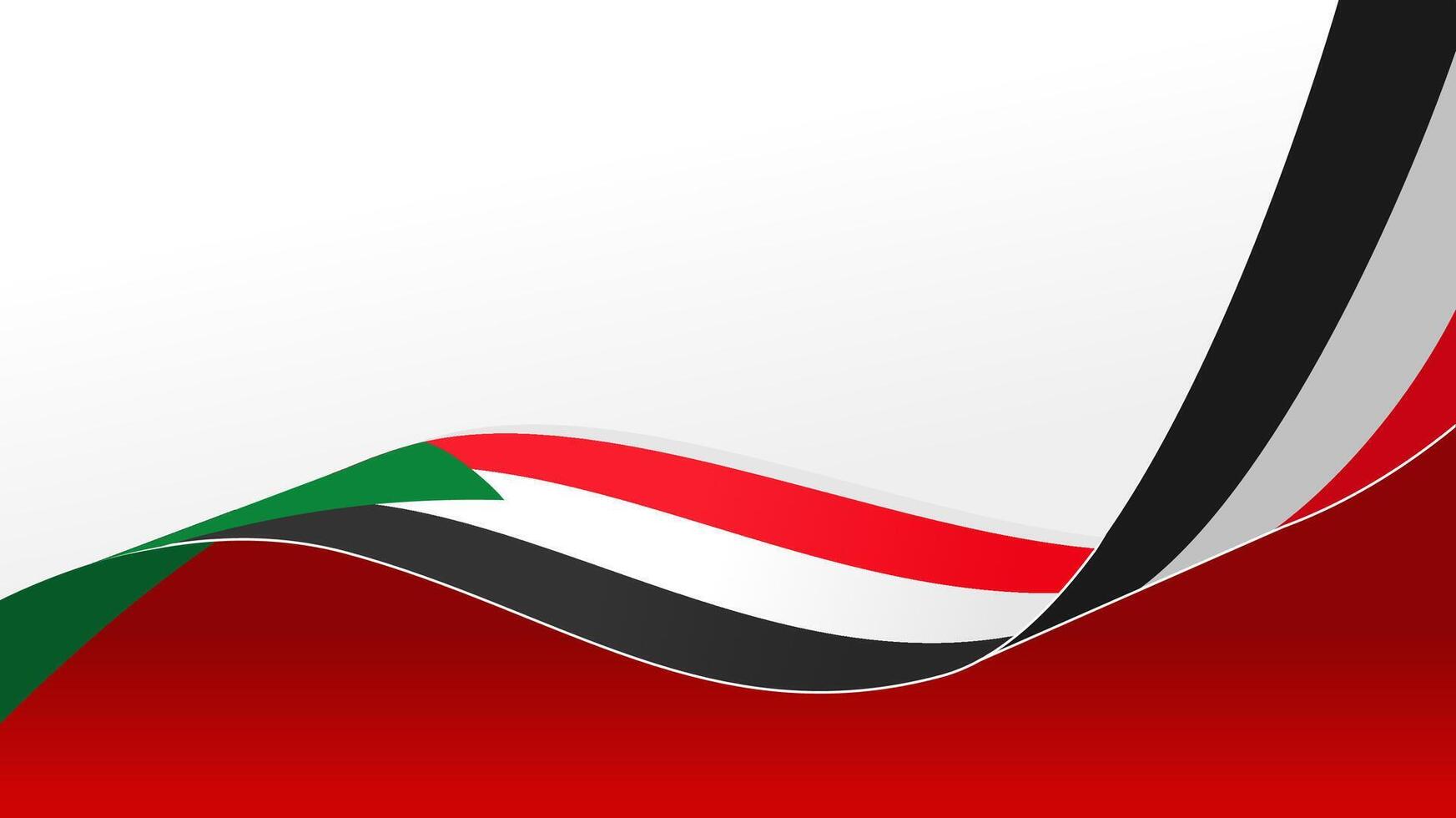 waving sudan flag background with copy space for text. sudan national day vector