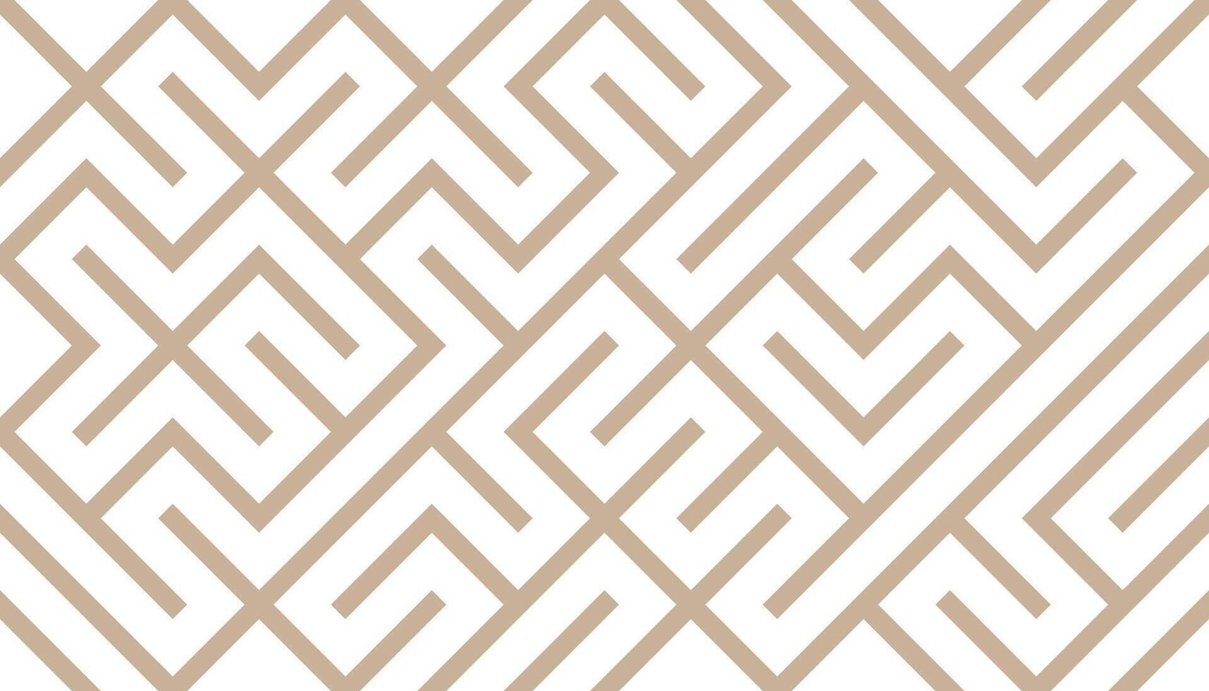 Minimalist Beige and White Geometric Maze Pattern with Clean Angular Lines vector