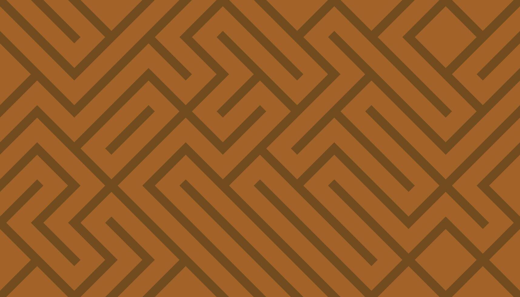 Earthy Brown Geometric Maze Pattern Background with Abstract Angular Design vector