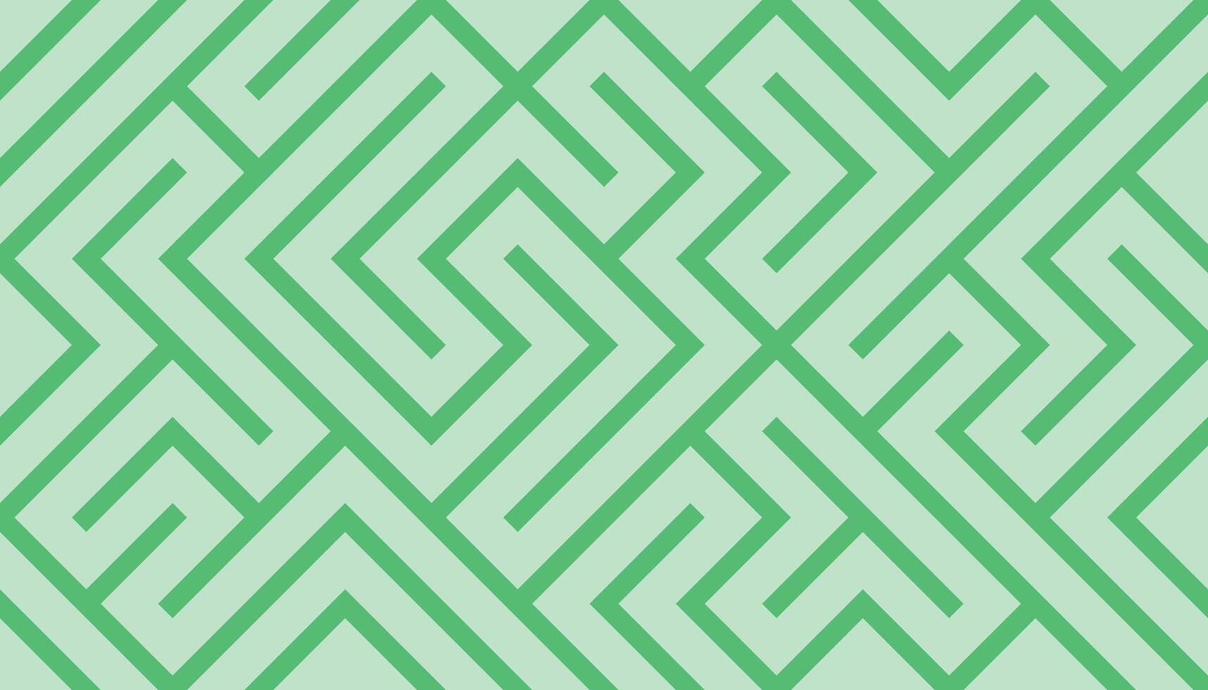 Green Geometric Maze Pattern Background with Abstract Angular Design in Light Tones plaintext Copy code vector