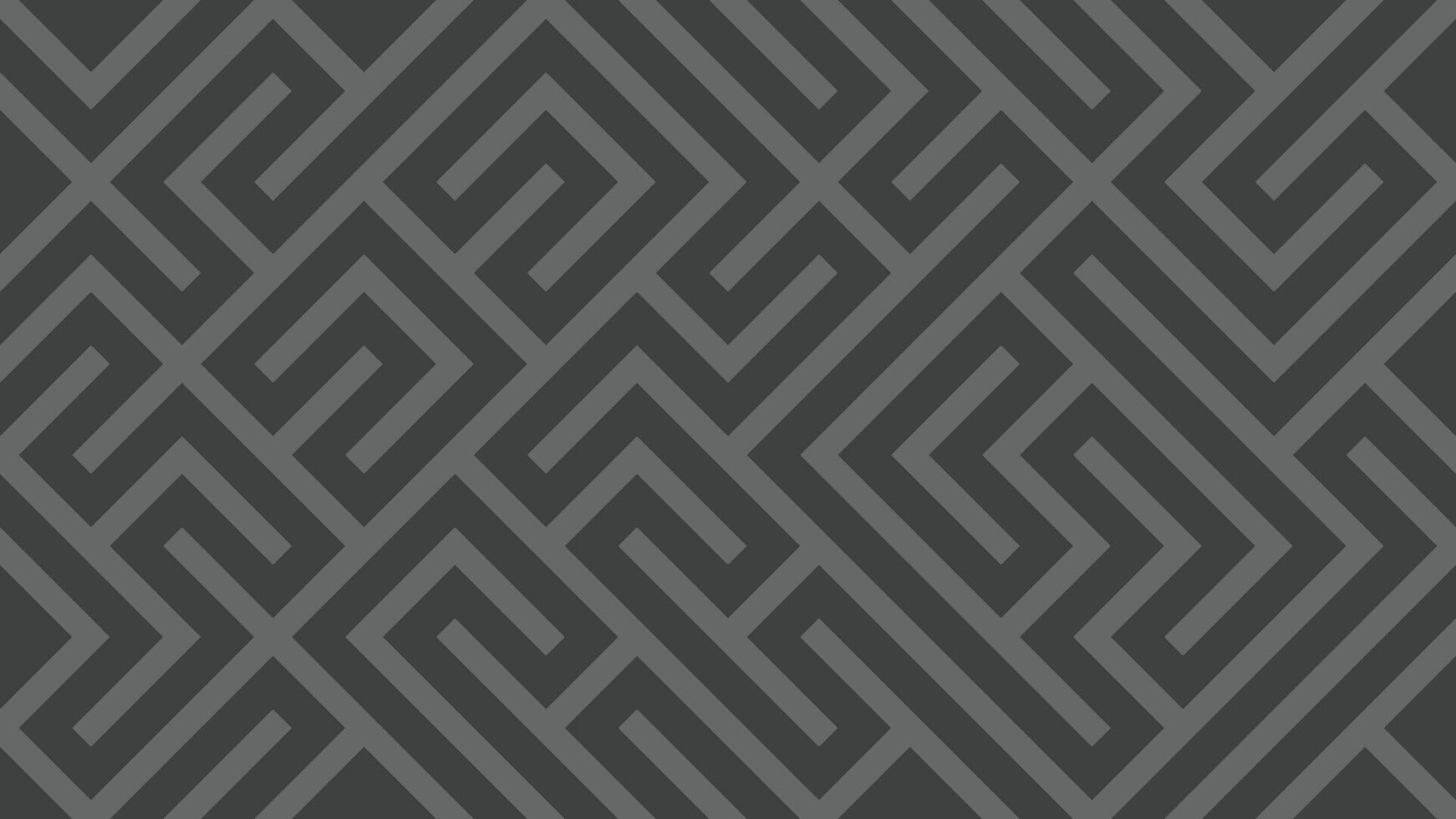 Dark Gray Geometric Maze Pattern Background with Abstract Angular Design plaintext Copy code vector