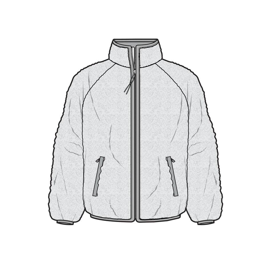 FLEECE JACKET SKATCH vector