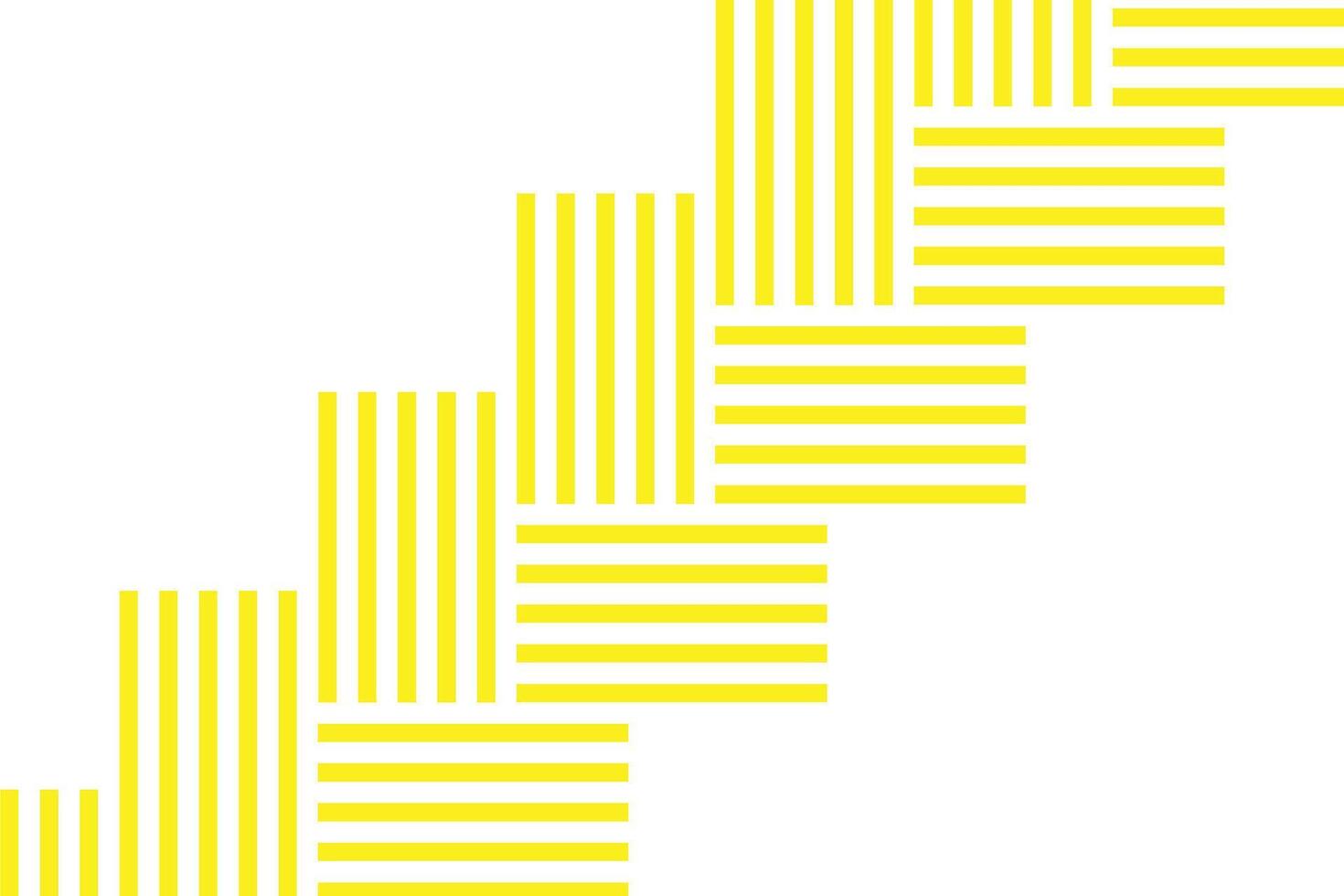 simple abstract yellow color creative half line pattern vector