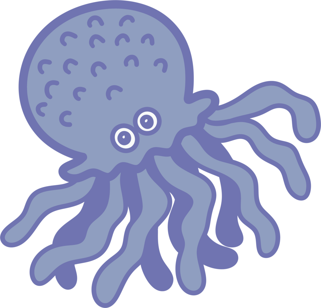 the squid pastel outline png
