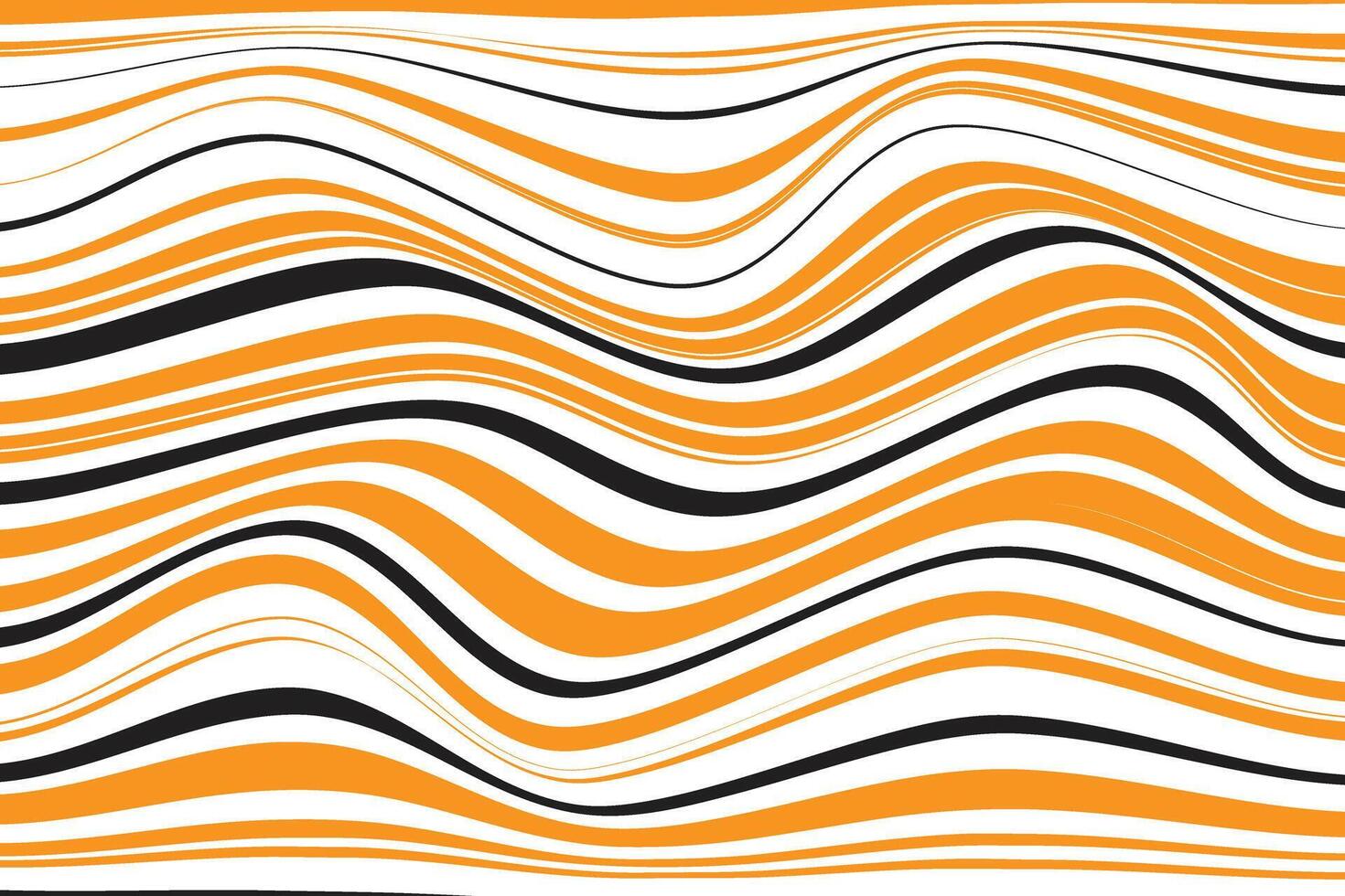 simple abstract orange black color horizontal wavy distort line pattern a yellow and orange striped background with a pattern of waves vector