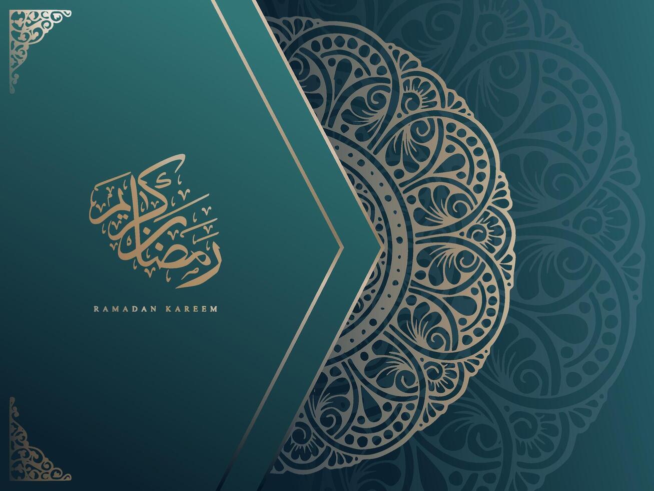 Luxury mandala with royal golden arabesque arabic calligraphy islamic ramadan kareem background vector