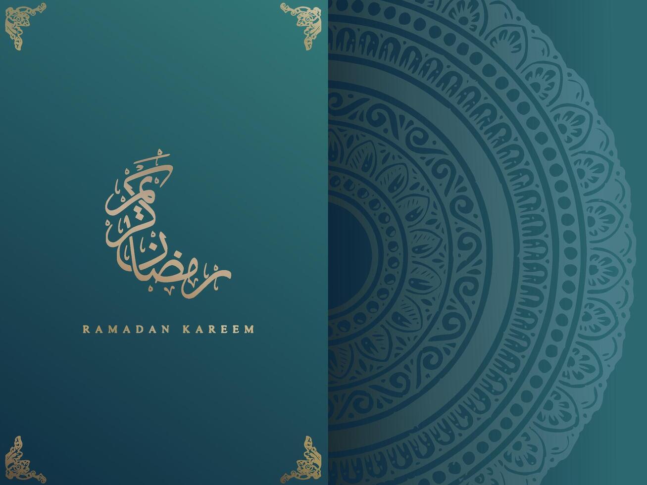 ramadan kareem wiith ornament background vector