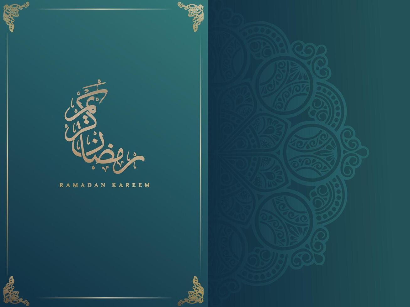 ramadan kareem greeting card background vector