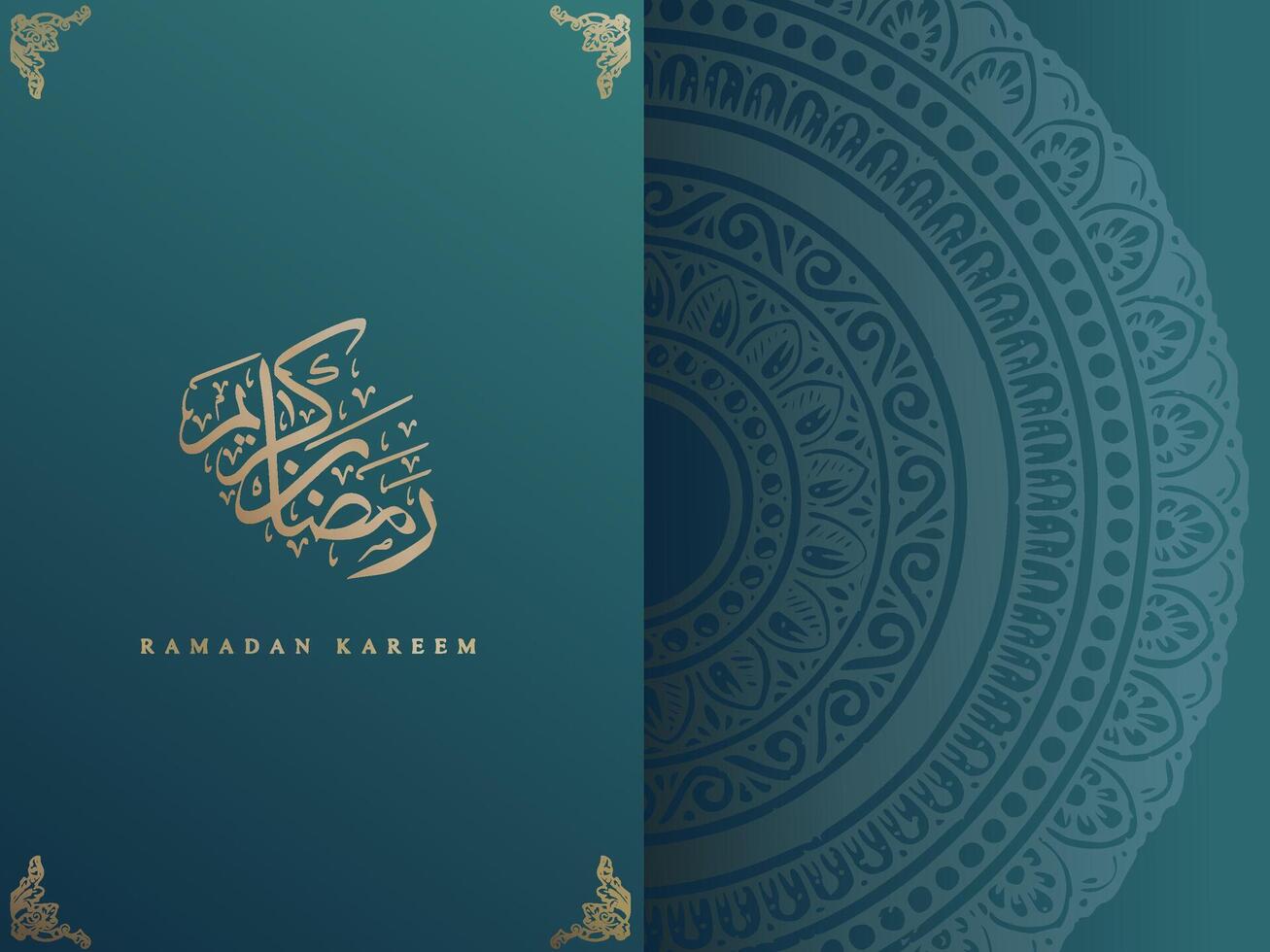 ramadan kareem card invitation background vector