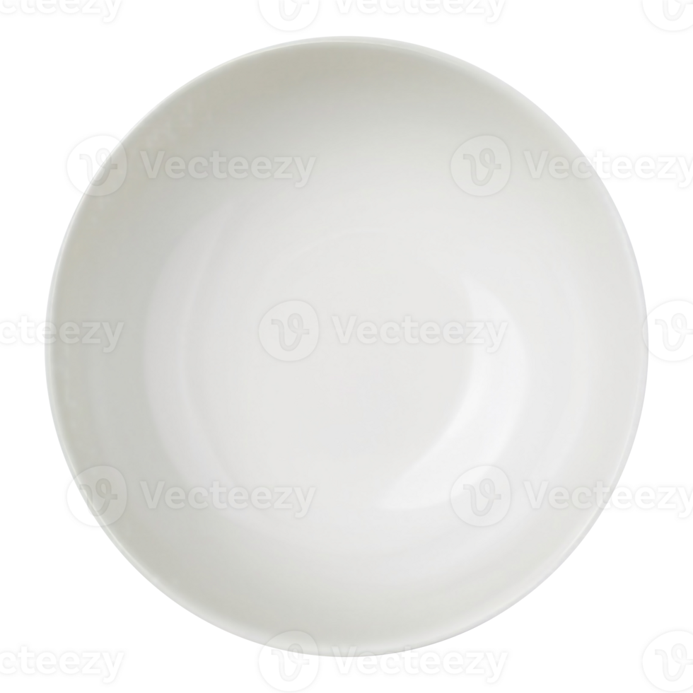 Top view of empty plate isolated on background. Dish cut out. png