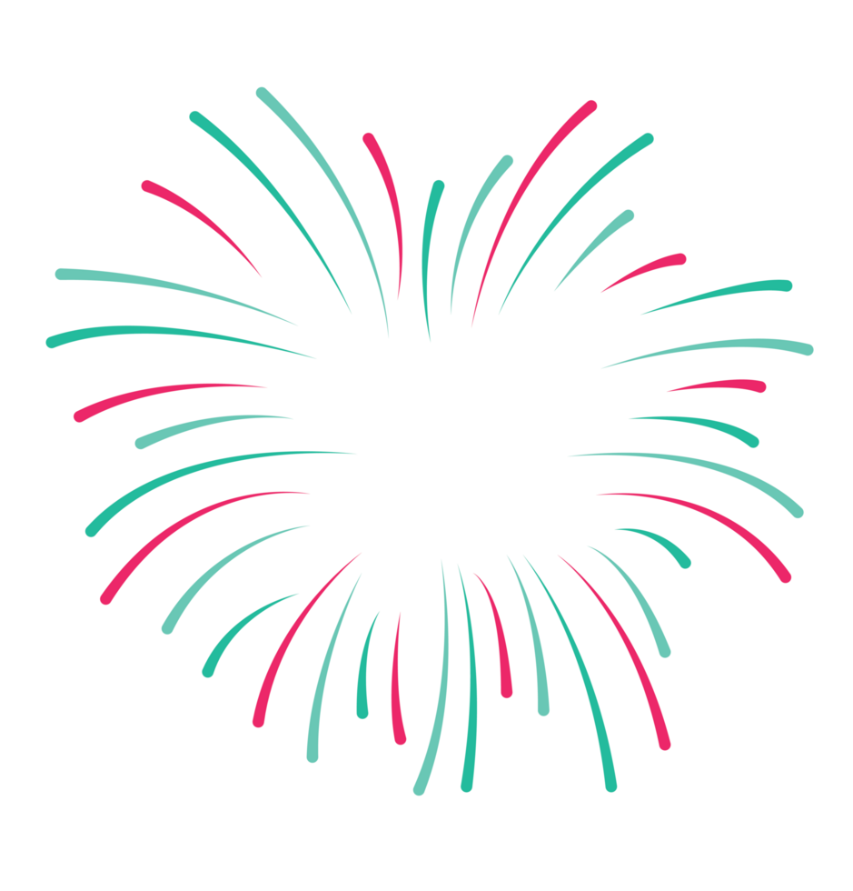 Pink Green Firework for New Year on Pink Background png