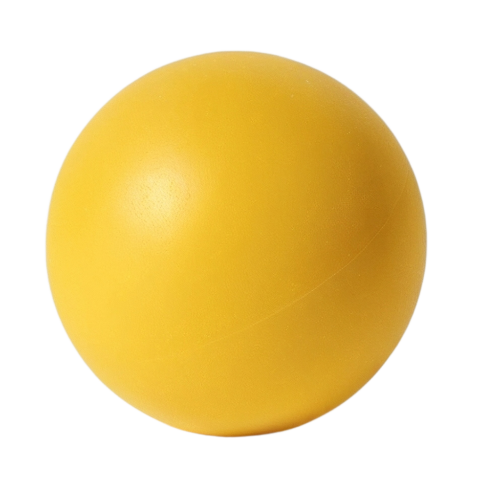 Yellow rubber ball isolated on a transparent background png