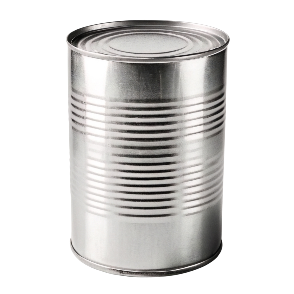 Tin can isolated on a transparent background png
