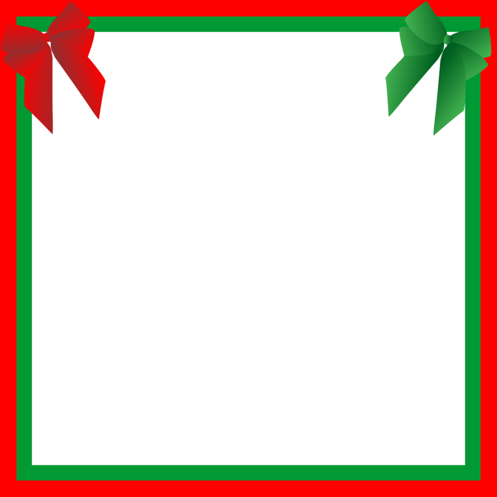 Christmas theme frame square shape png