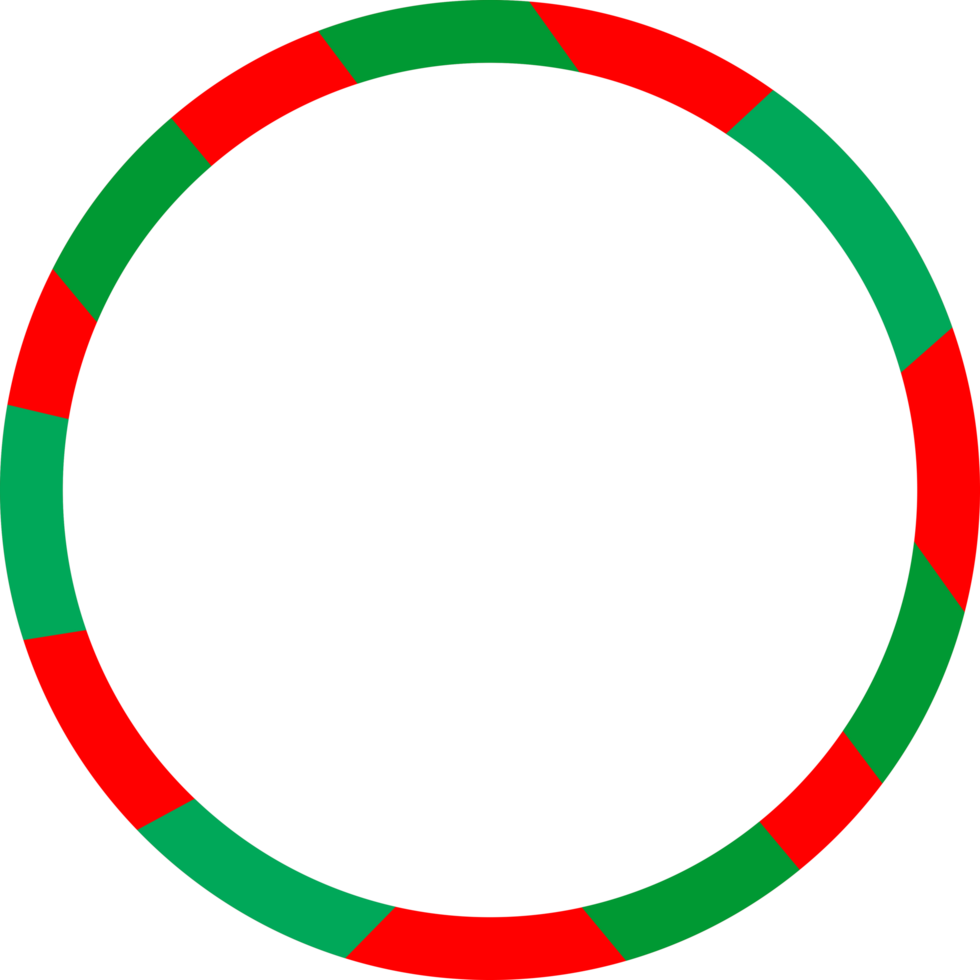 Frame round shape Christmas color theme png