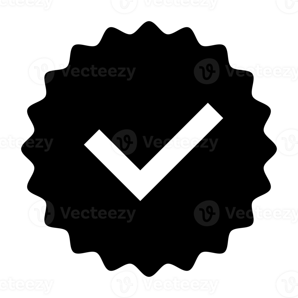 Verified checkmark icon black color png
