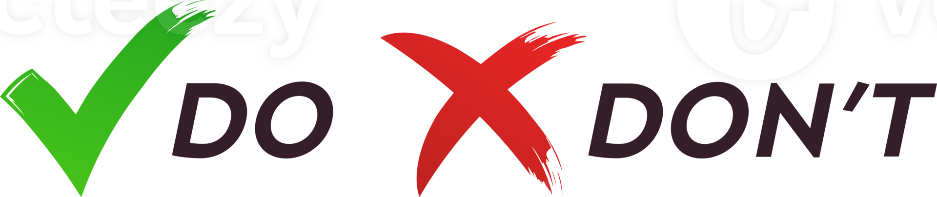 Do and dont symbol set png