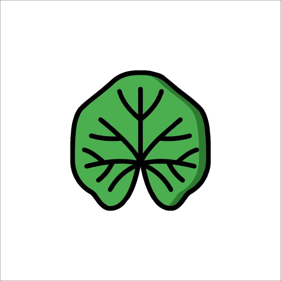 A green leaf icon on a white background vector