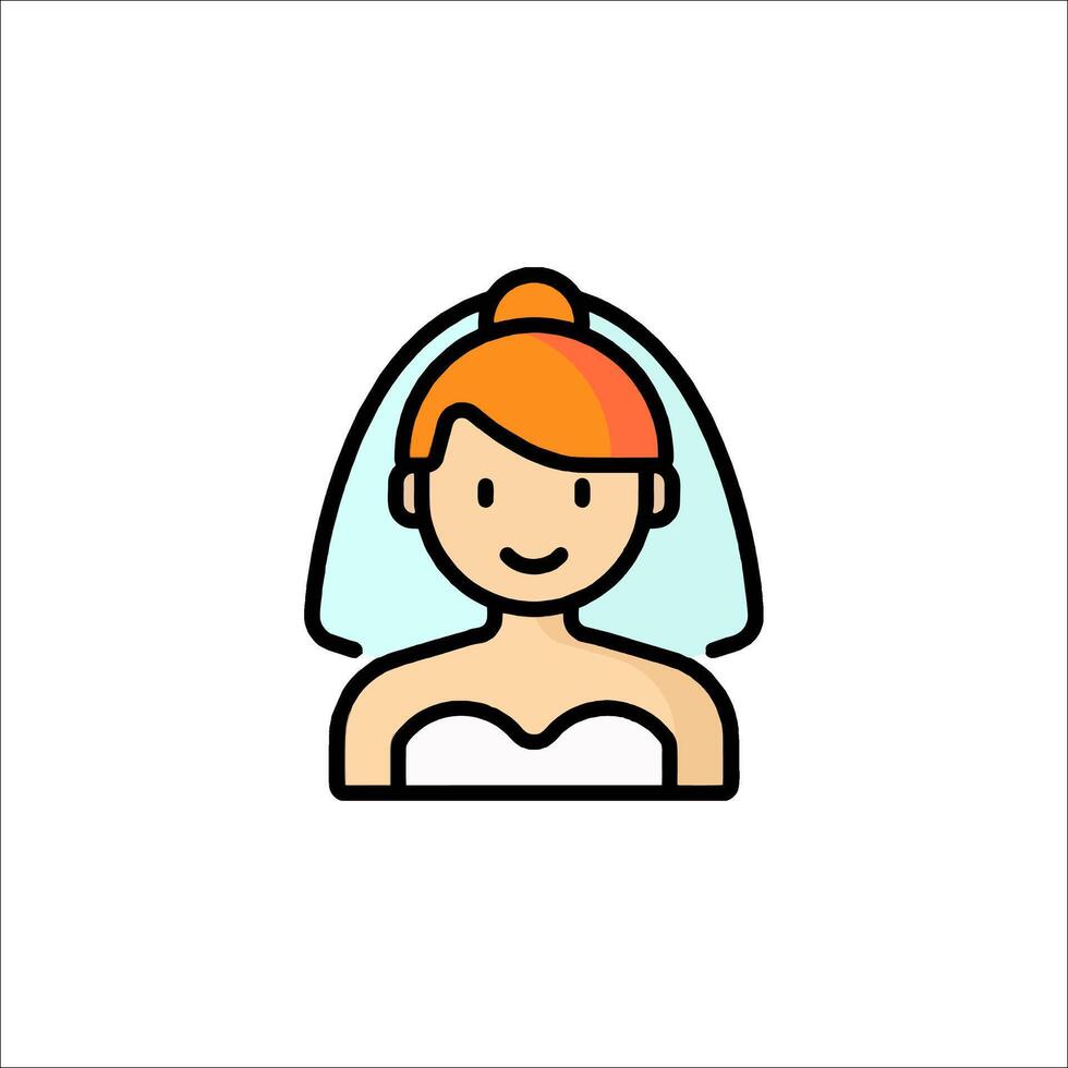 bride icon illustration vector