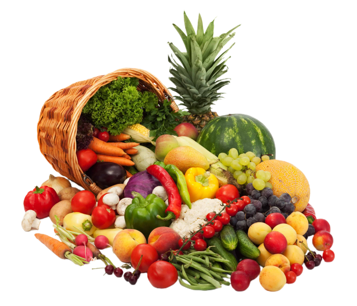 A basket full of fruits and vegetables png