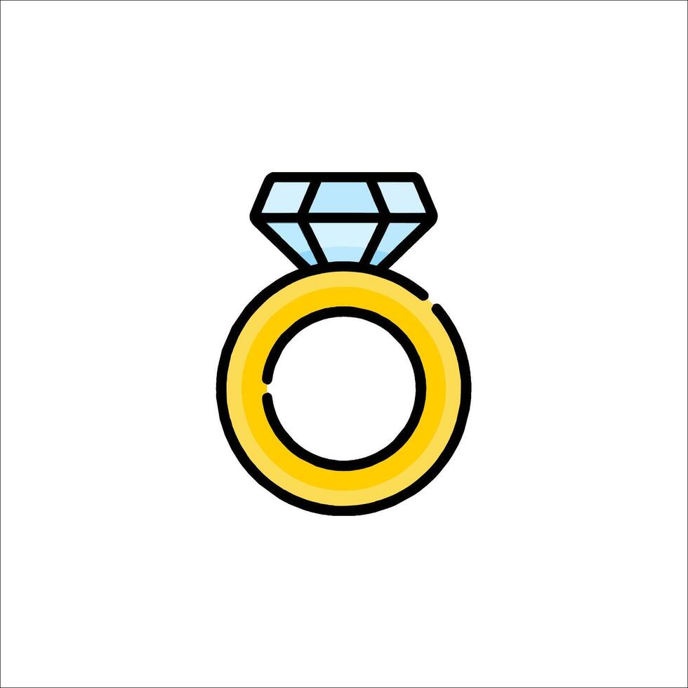 A diamond ring icon on a white background vector