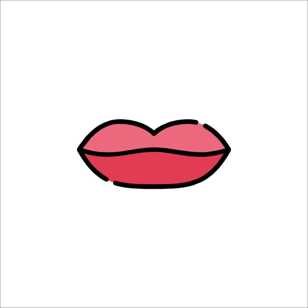 A red lipstick icon on a white background vector