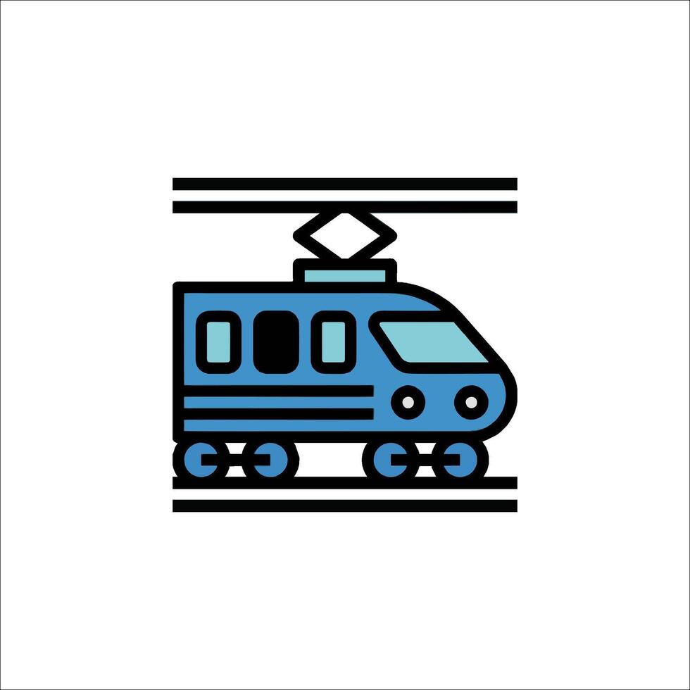 A train icon on a white background vector