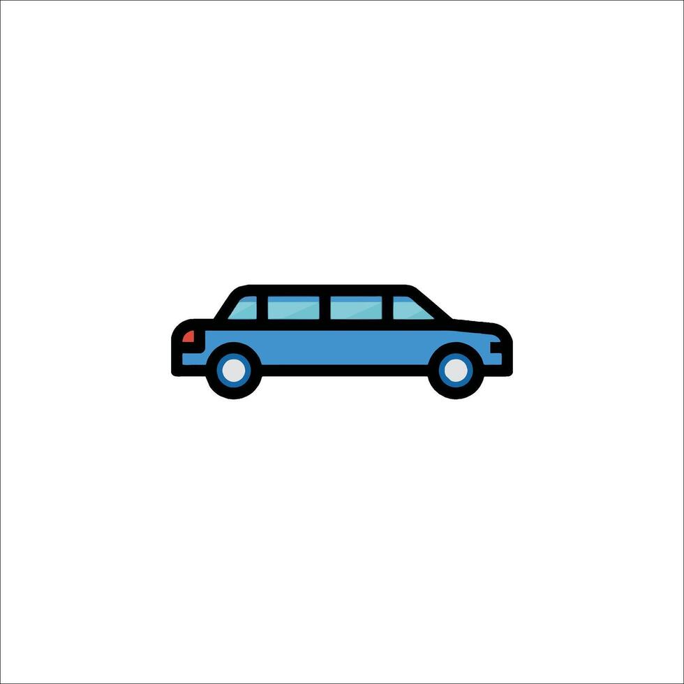 A blue car icon on a white background vector