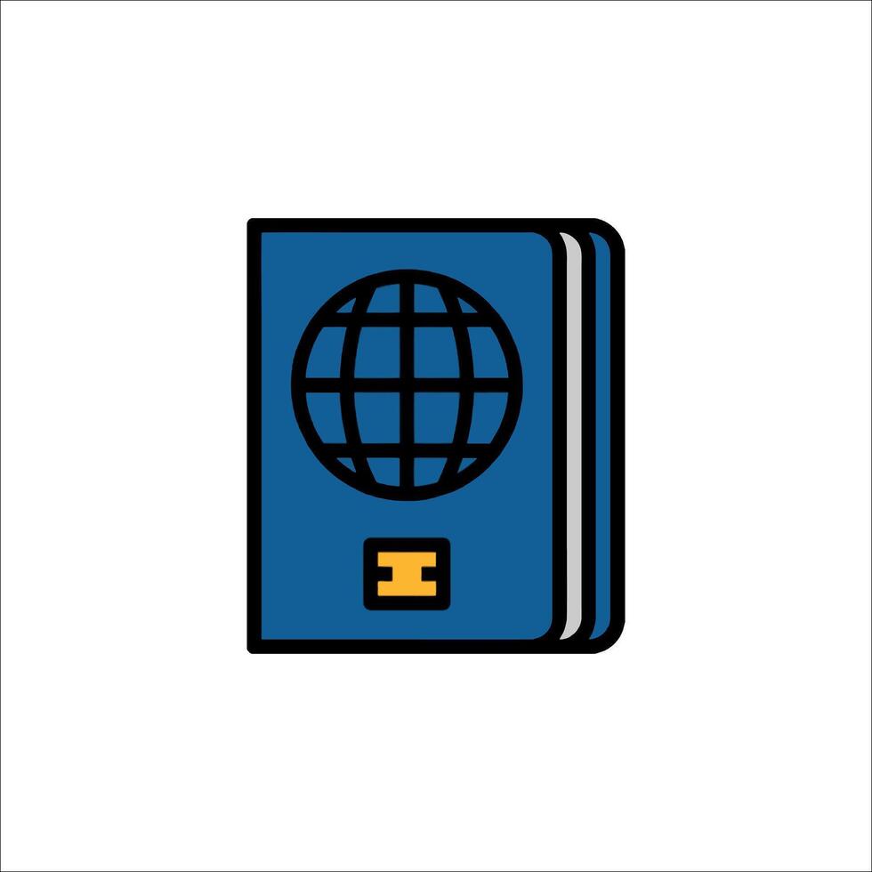 A passport with a globe on it vector