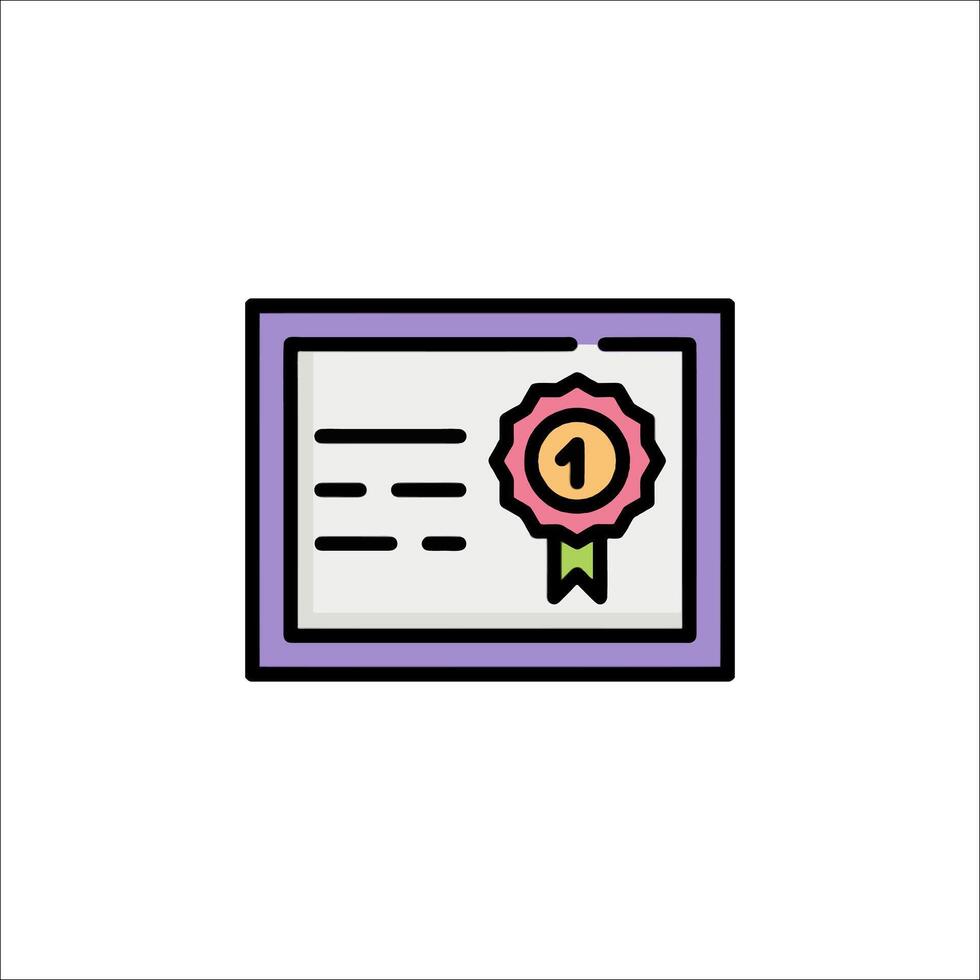 A certificate icon on a white background vector