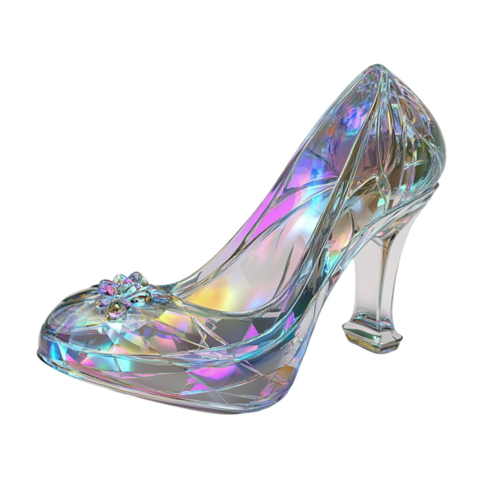 Elegant Glass Slipper in Fantasy Style png