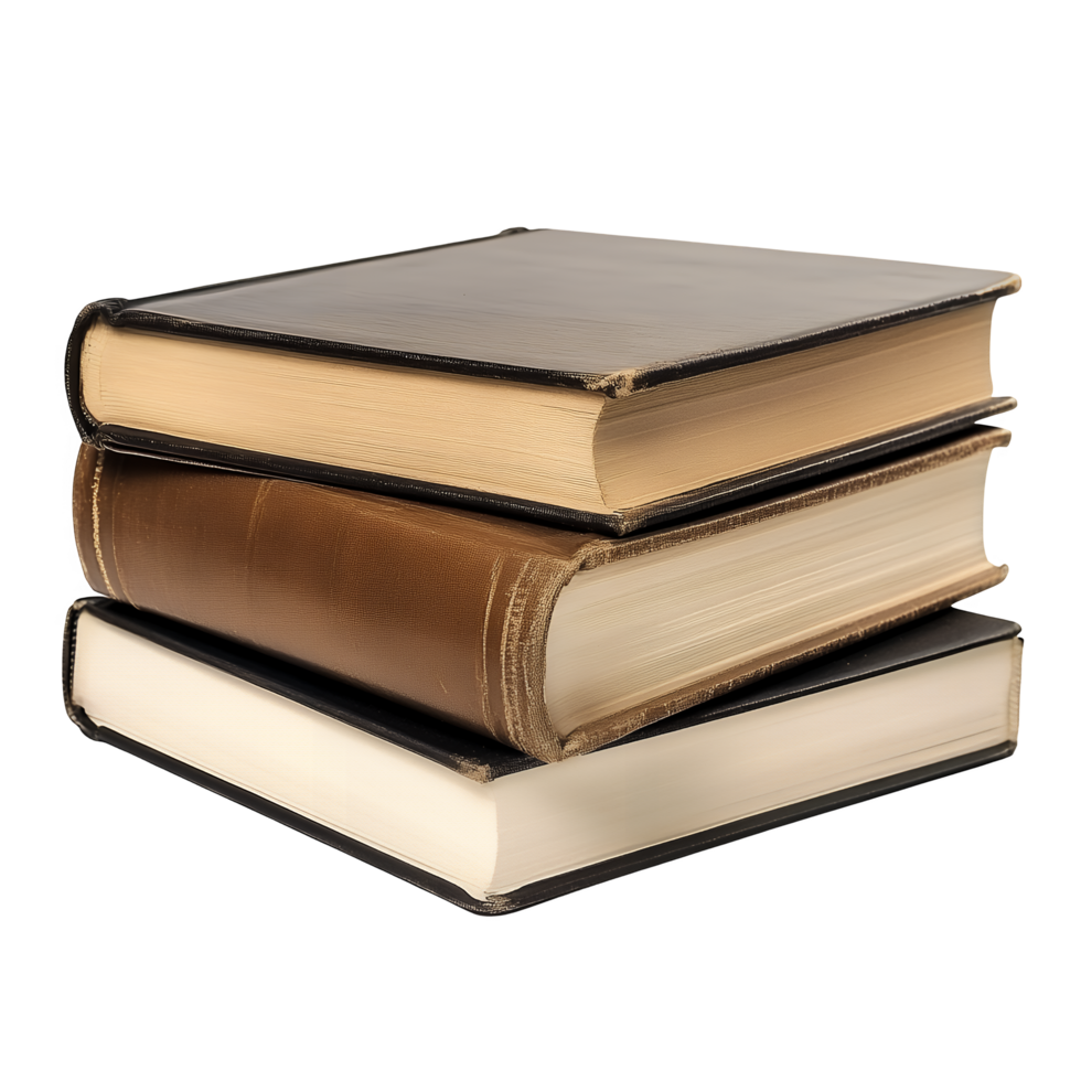 Stacked Books Clipart Illustration on Transparent Background png
